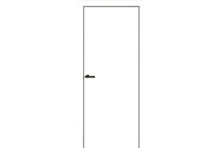 Двері ТМ "ОМіС" FLAT 01 B (кромка ABS 1мм) Емалекс (кромка чорна)