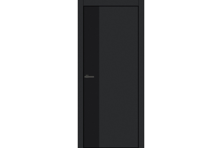 Двері ТМ "ОМіС" FLAT 12V (торець BLK) ПВХ (чорний браш)