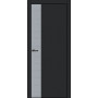 Фото1Двері ТМ "ОМіС" FLAT 12V (торець BLK) ПВХ (срібний браш)з офіційного сайту OSKAR™