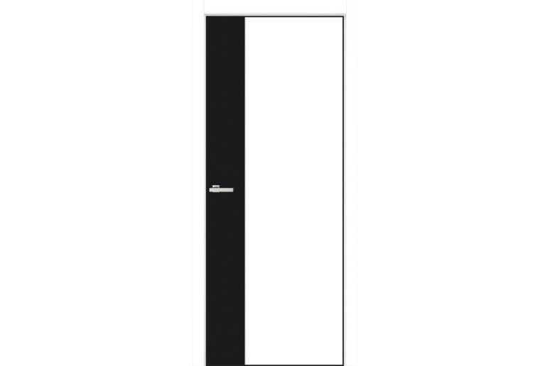 Двері ТМ "ОМіС" FLAT 12V (торець BLK) Емалекс (чорний браш)